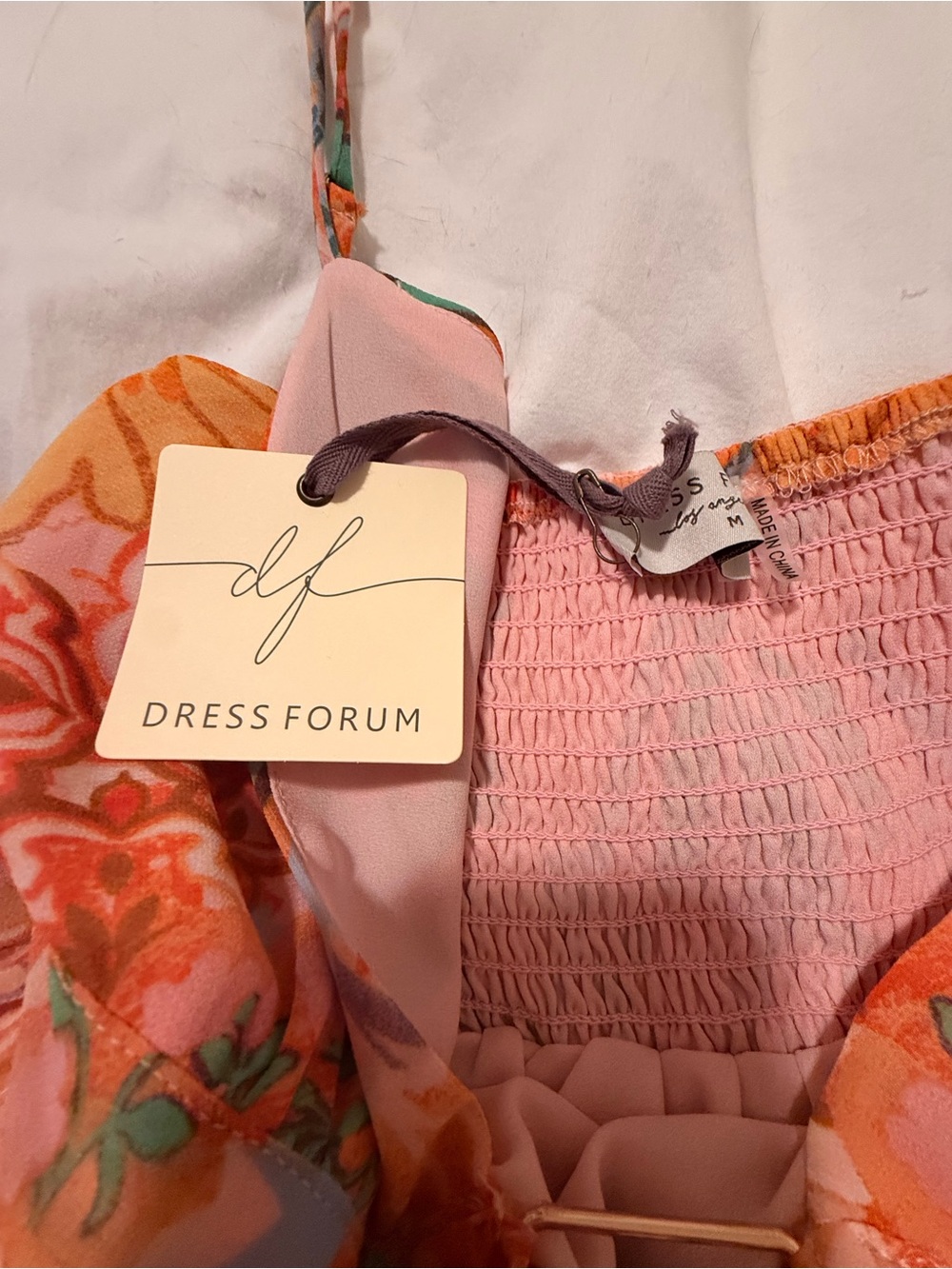 Dress Forum Peach & Orange Floral Twist-Front Maxi Dress - Picture 7 of 8